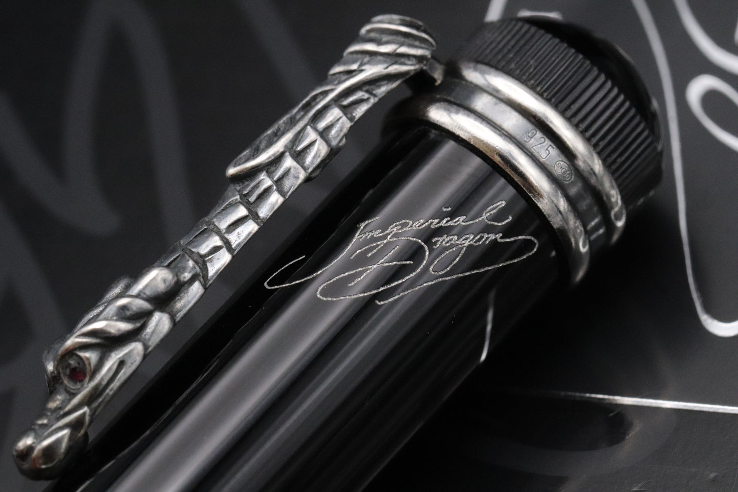 Montblanc Writers Edition Imperial Dragon Fountain Pen - DIPPED - Broad Nib