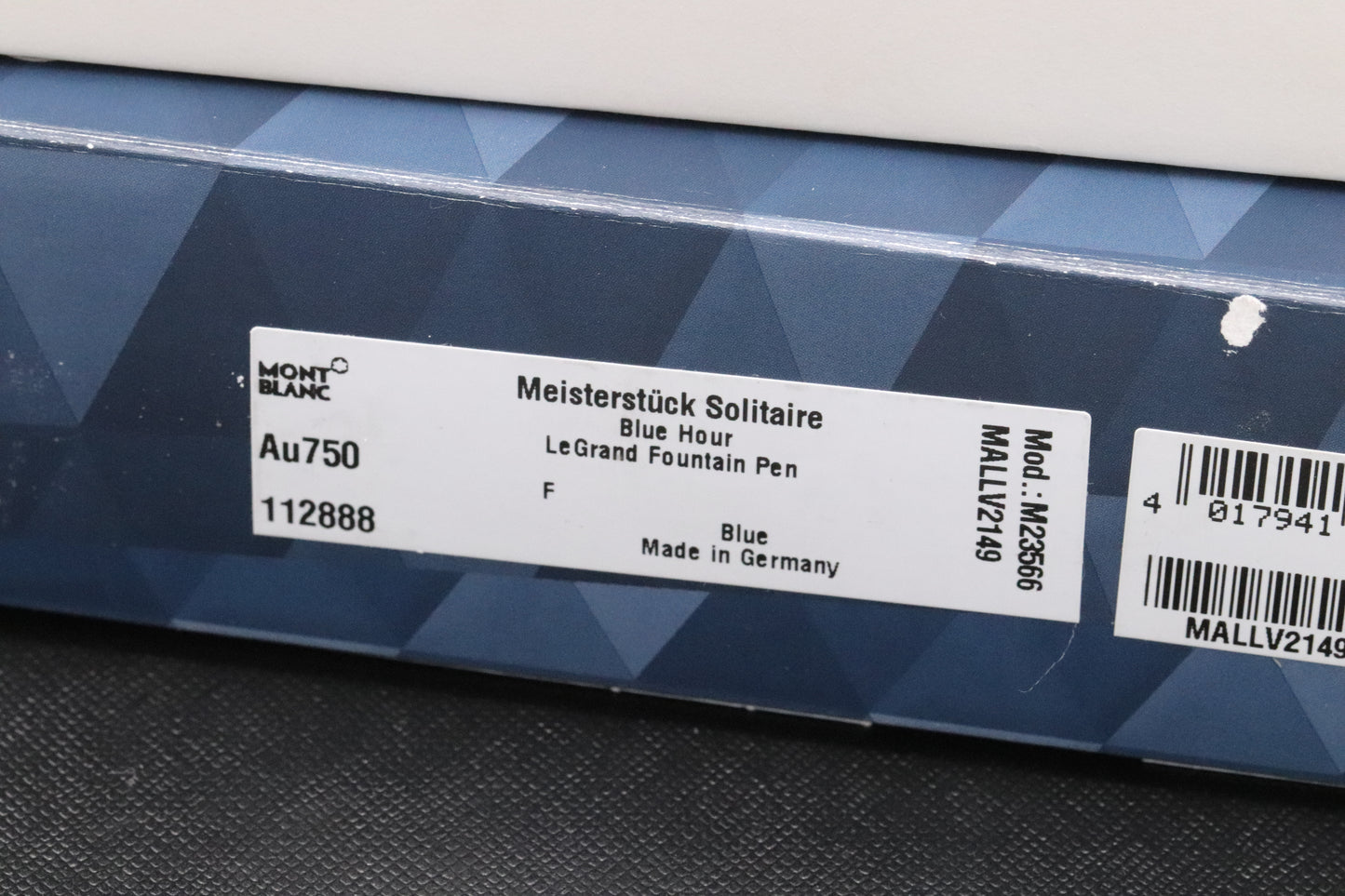 Montblanc Meisterstück LeGrand Blue Hour Fountain Pen - UNUSED