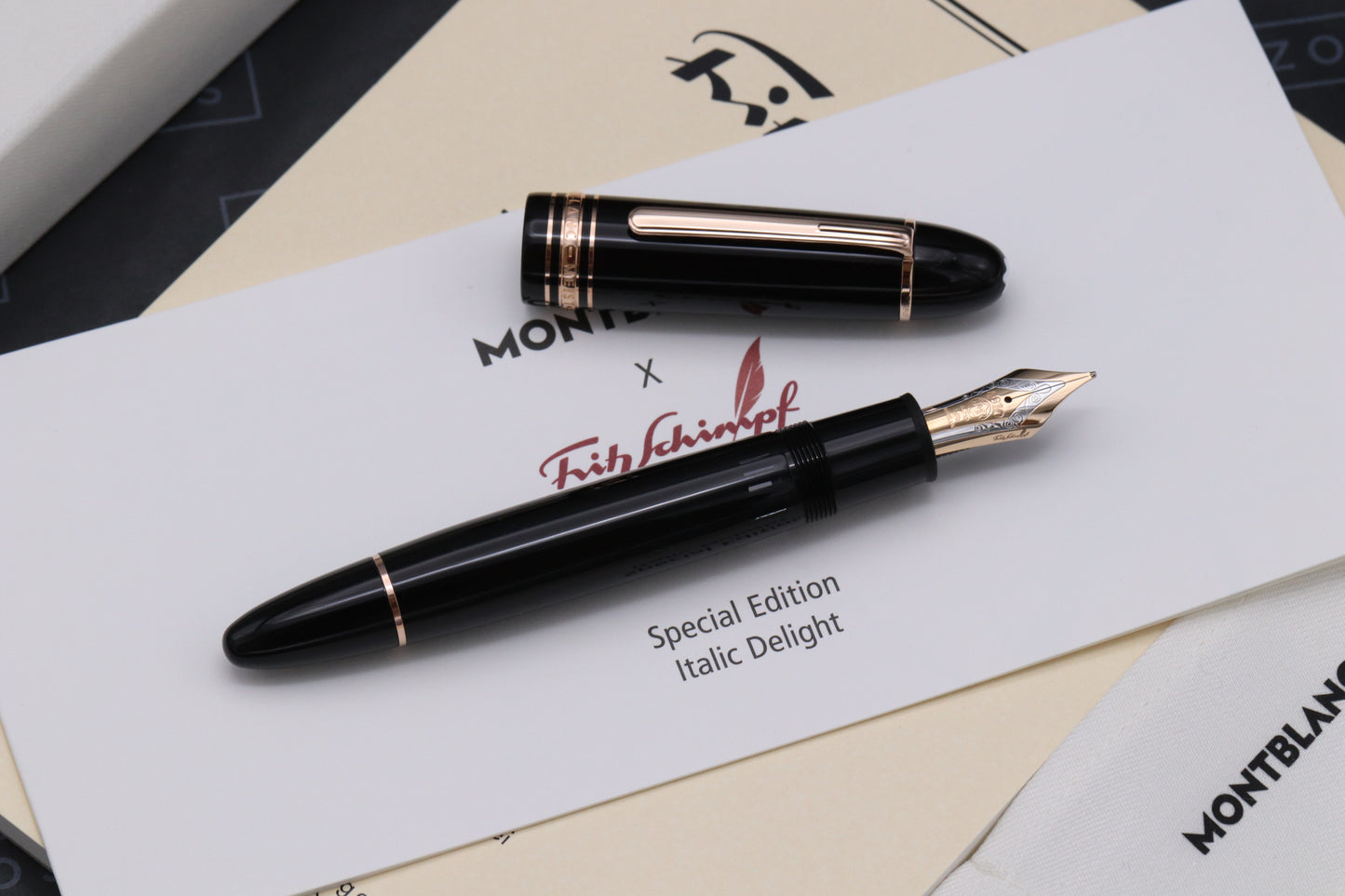 Montblanc Meisterstuck 149 Fritz Schimpf LE100 Italic Delight Fountain Pen - UNUSED