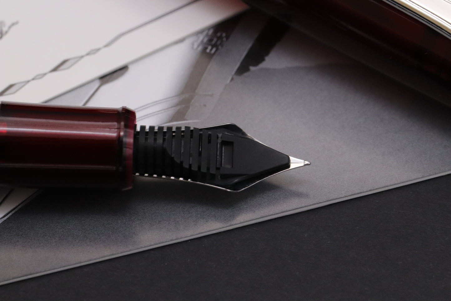 Platinum 3776 Bourgogne Red Fountain Pen - SF Nib - UNUSED
