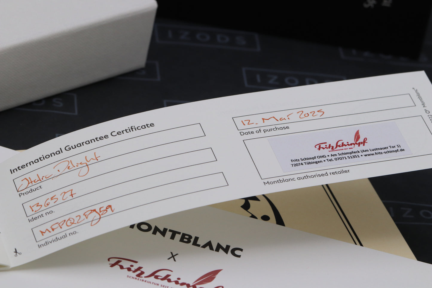 Montblanc Meisterstuck 149 Fritz Schimpf LE100 Italic Delight Fountain Pen - UNUSED