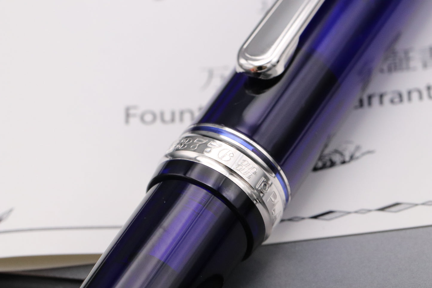 Platinum 3776 Chartres Blue Fountain Pen - M Nib - UNUSED