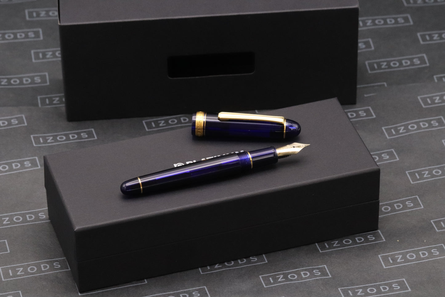 Platinum 3776 Chartres Blue GT Fountain Pen - F Nib - UNUSED