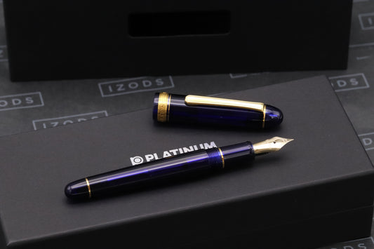 Platinum 3776 Chartres Blue GT Fountain Pen - F Nib - UNUSED