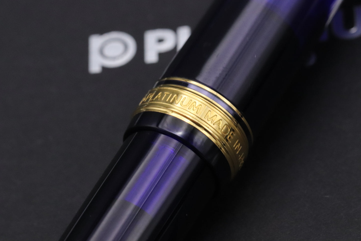Platinum 3776 Chartres Blue GT Fountain Pen - F Nib - UNUSED