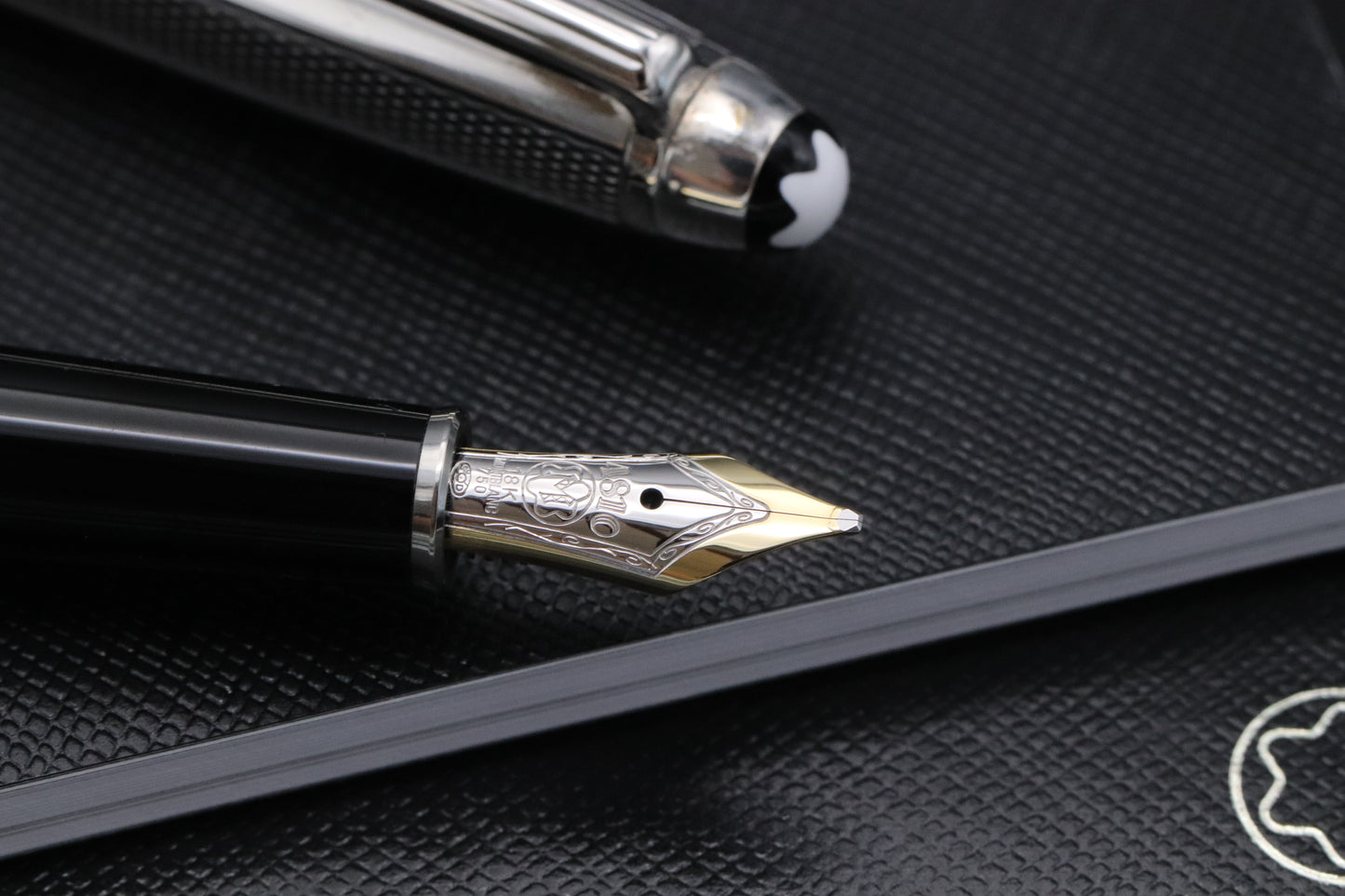 Montblanc Meisterstuck 165 Classique Silver Fibre Guilloche Fountain Pen - UNUSED