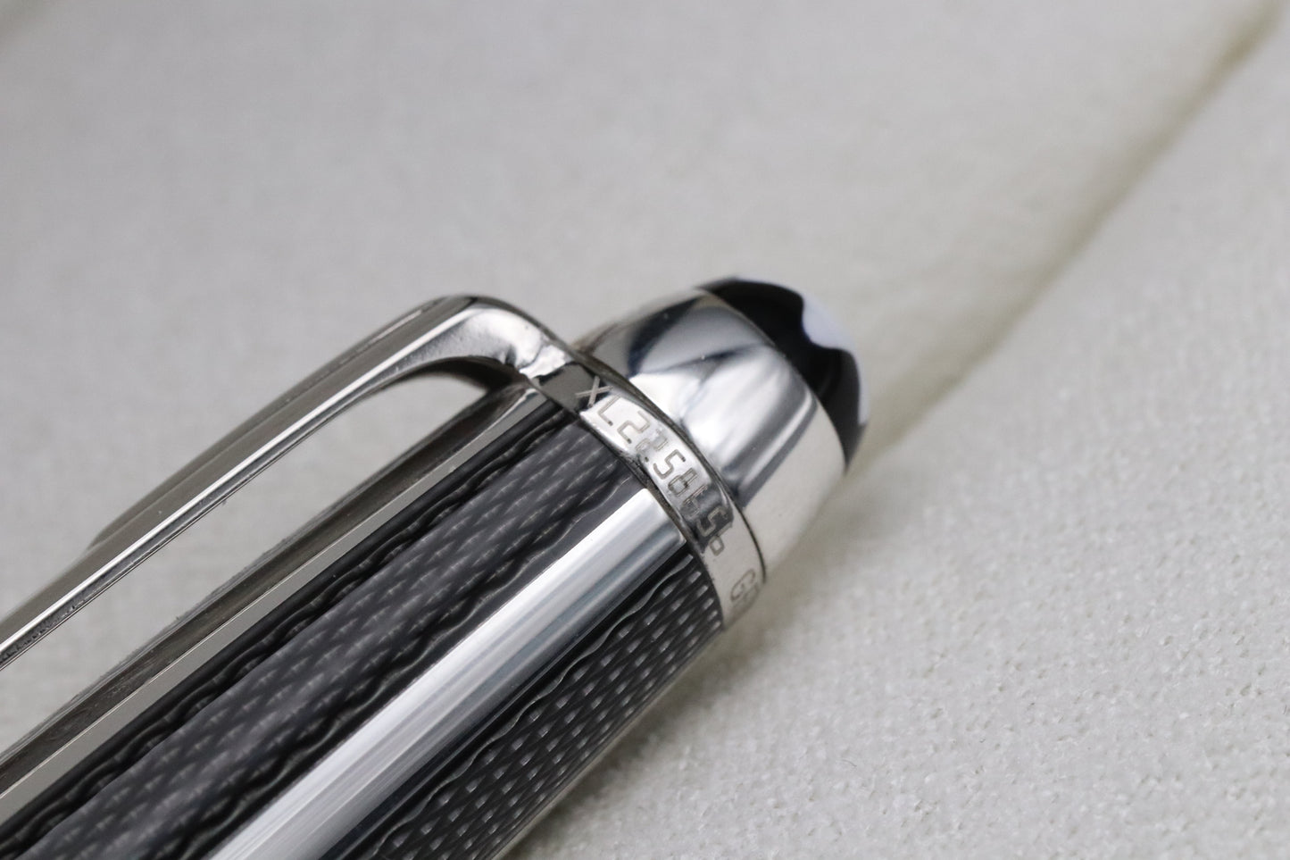 Montblanc Meisterstuck 165 Classique Silver Fibre Guilloche Fountain Pen - UNUSED