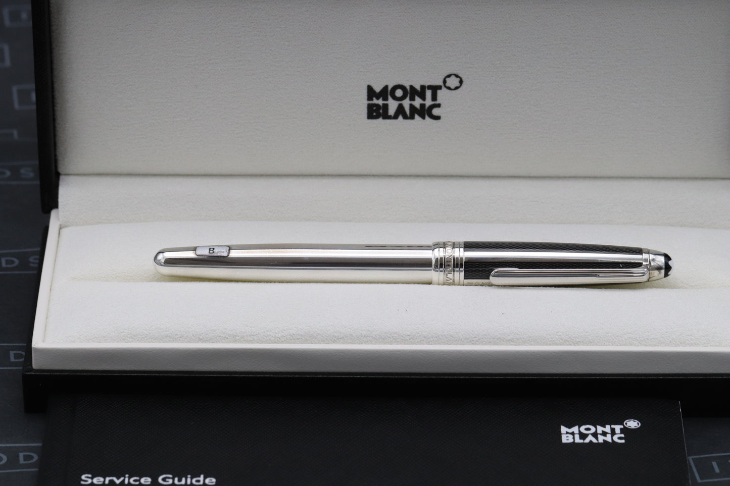Montblanc Meisterstuck 165 Classique Silver Fibre Guilloche Fountain Pen - UNUSED