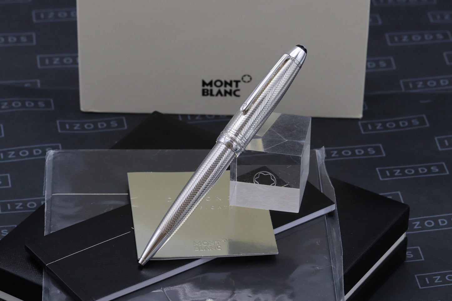 Montblanc Meisterstuck 161 LeGrand Silver Barley Diamond Ballpoint Pen