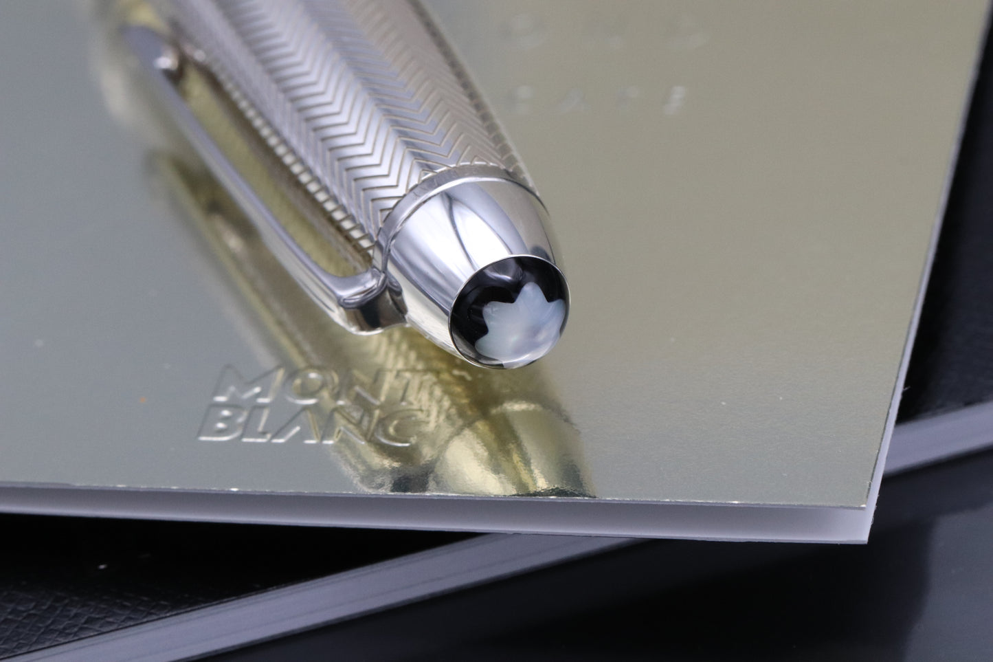 Montblanc Meisterstuck 161 LeGrand Silver Barley Diamond Ballpoint Pen