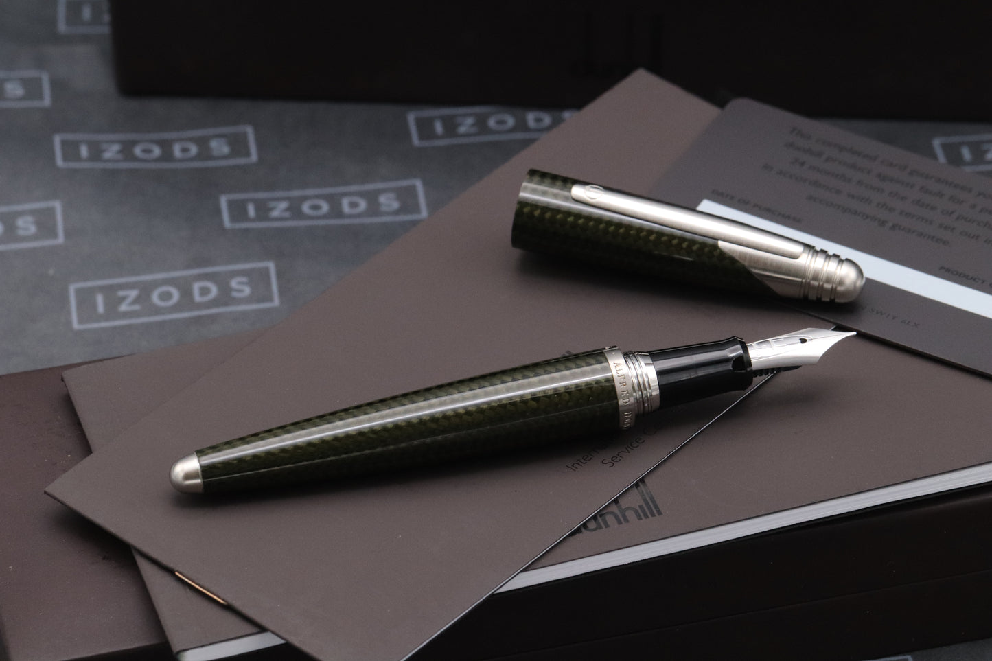 Dunhill AD2000 Carbon Fibre Fountain Pen - NEVER INKED