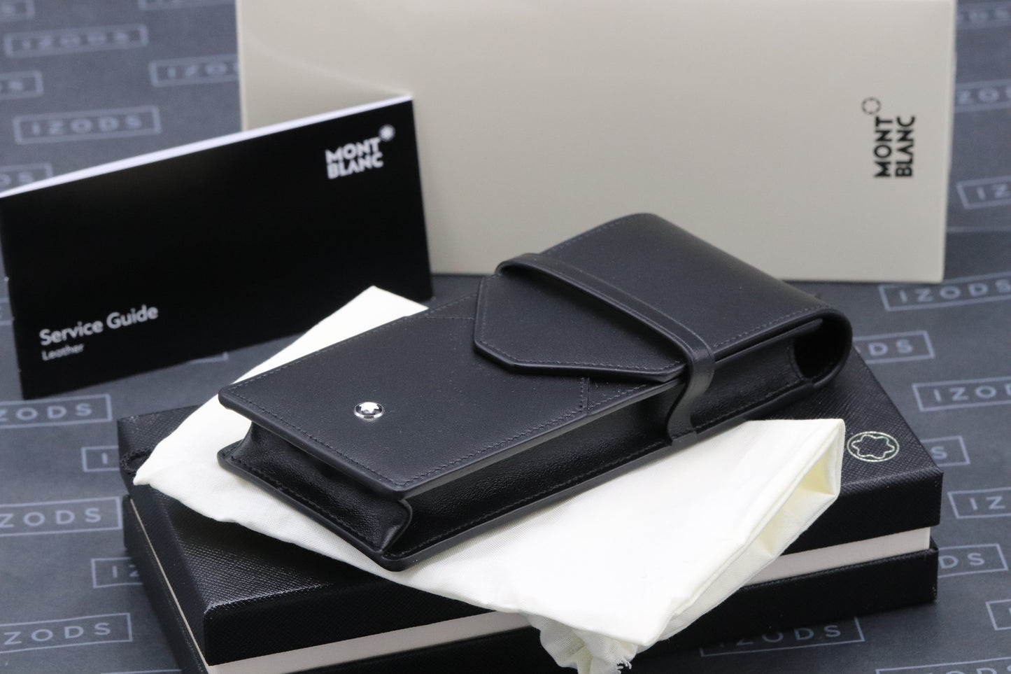 Montblanc Meisterstuck Three Pen Black Leather Pouch