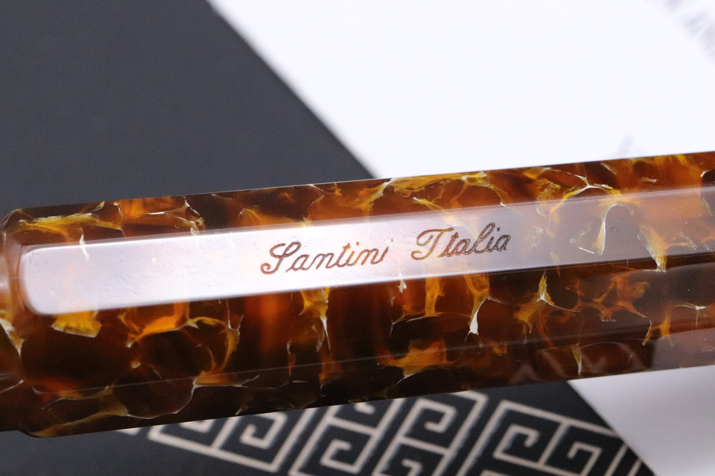 Santini Nonagon Faceted Ambra Fountain Pen