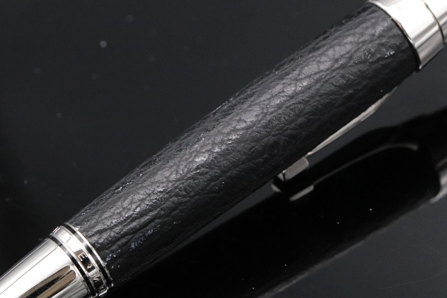 Montblanc Boheme Jewels Black Sharkskin Leather Ballpoint Pen