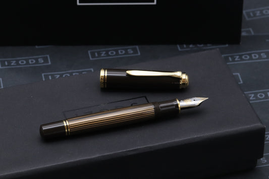 Pelikan Souveran M800 Brown Black Special Edition Fountain Pen - EF Nib
