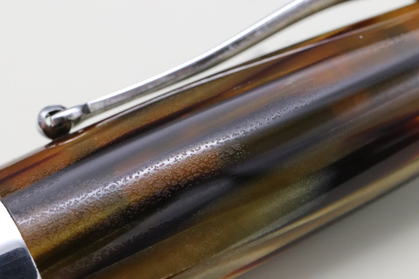Montegrappa Extra 1930 Turtle Brown Celluloid Fountain Pen - Scroll Style Nib