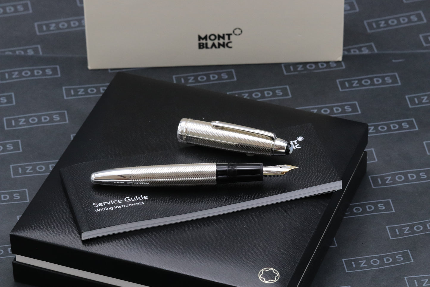 Montblanc Meisterstuck 146 LeGrand Silver Barley Diamond Fountain Pen - UNUSED