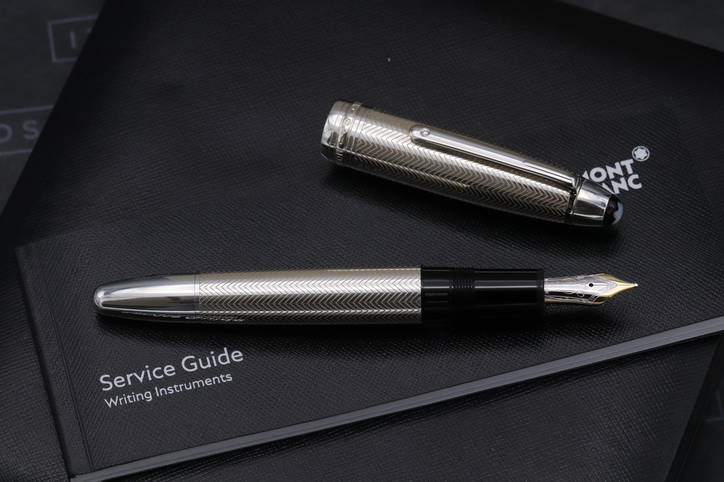 Montblanc Meisterstuck 146 LeGrand Silver Barley Diamond Fountain Pen - UNUSED