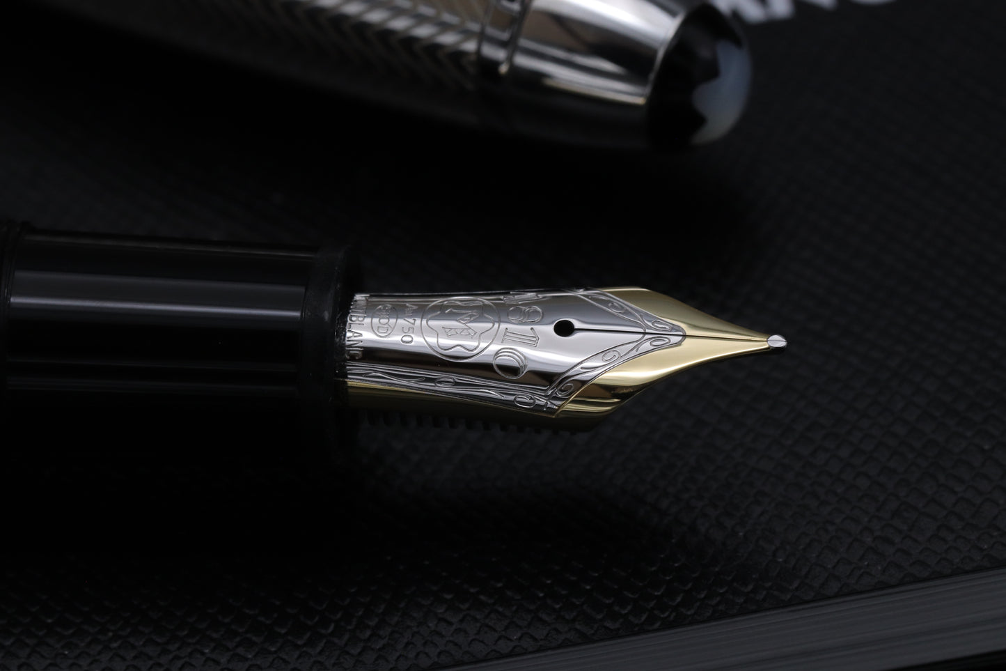 Montblanc Meisterstuck 146 LeGrand Silver Barley Diamond Fountain Pen - UNUSED