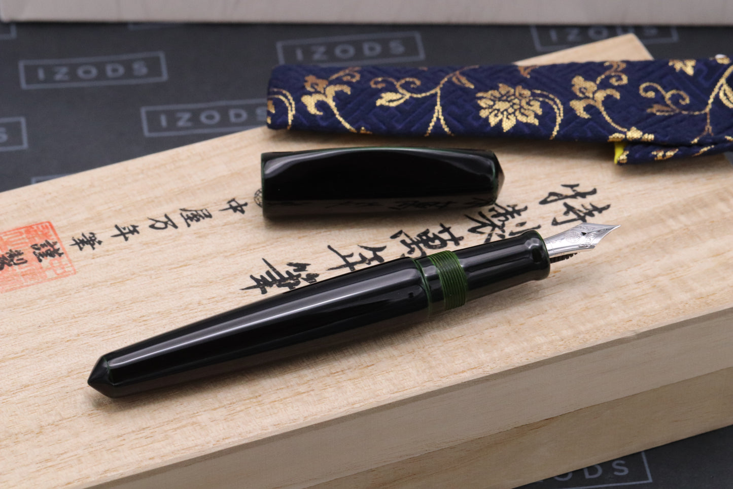 Nakaya Dorsal Fin 1 Midori Tamenuri Fountain Pen - Fine Nib