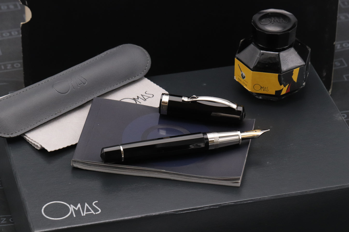 Omas New Style Paragon Black HT Fountain Pen - UNUSED