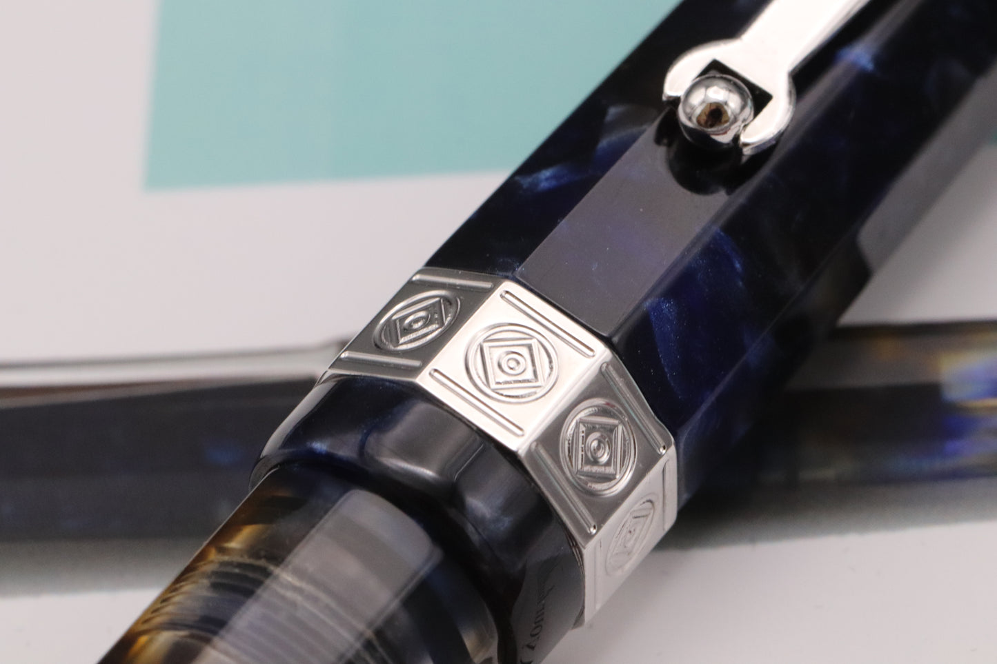 Santini Vacuum Ink Indaco LE98 Fountain Pen - #8 Fine Nib - UNUSED