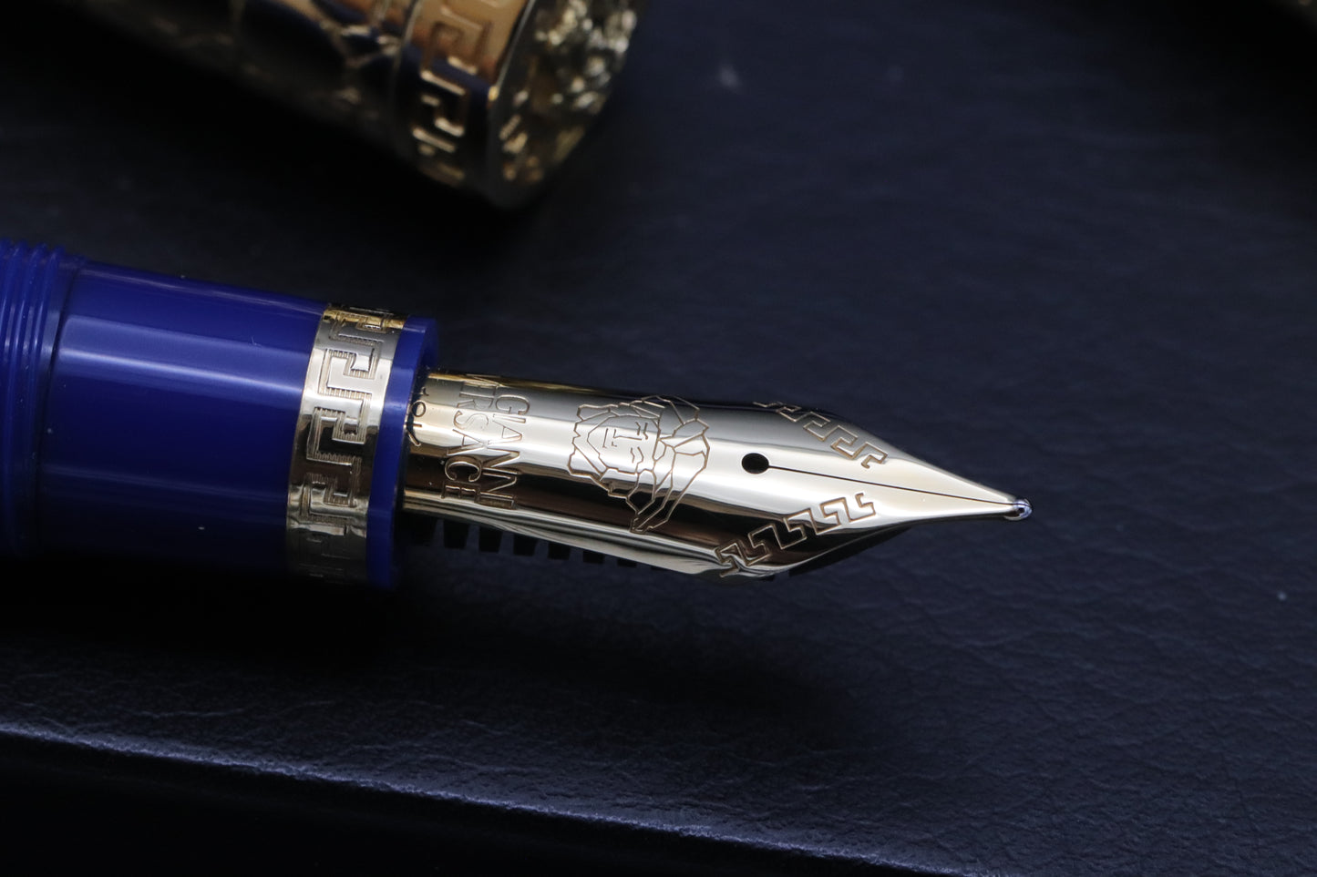 Omas for Gianni Versace Blue Gold Fountain Pen and Ballpoint Pen Set - UNUSED