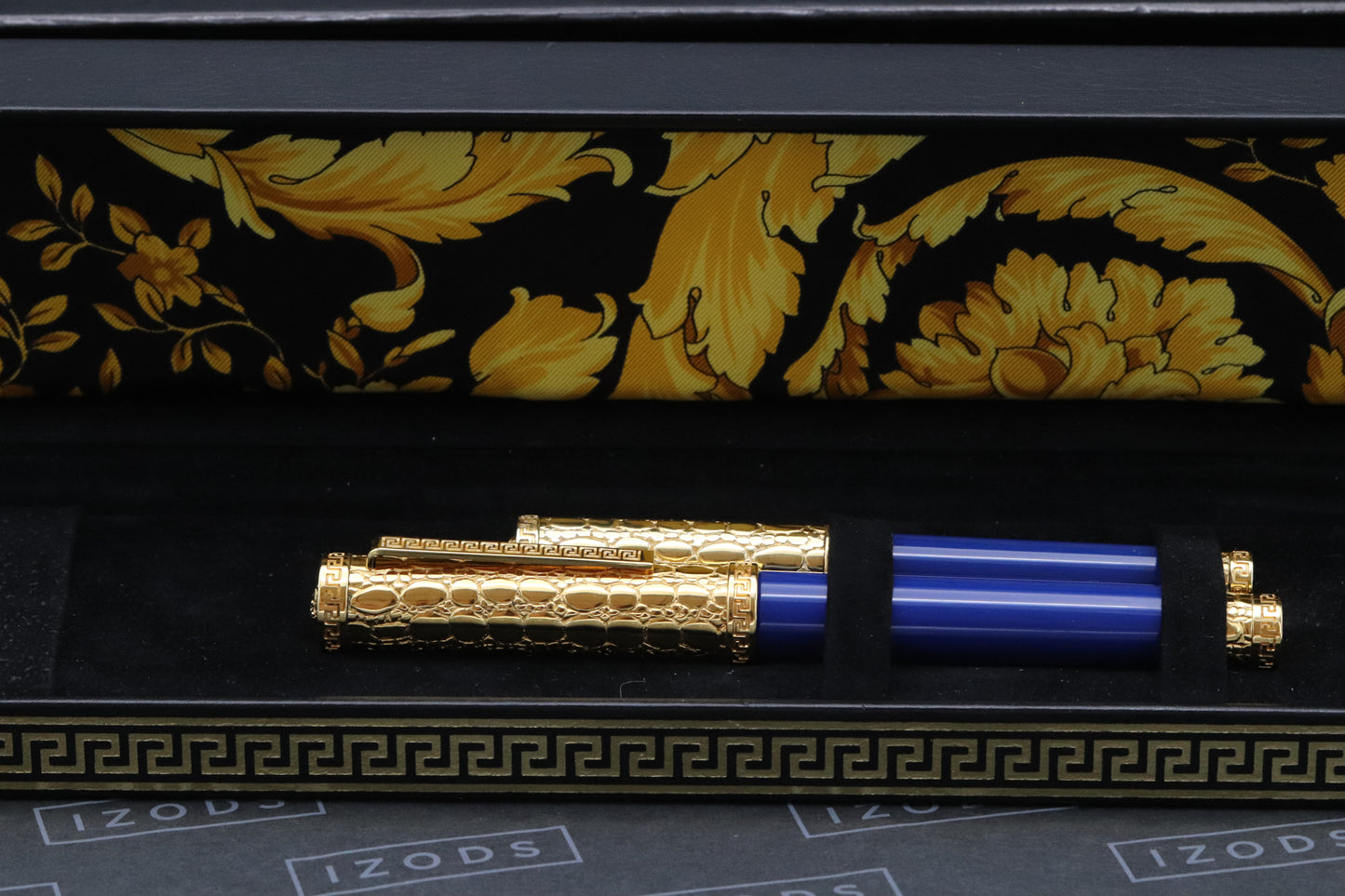 Omas for Gianni Versace Blue Gold Fountain Pen and Ballpoint Pen Set - UNUSED