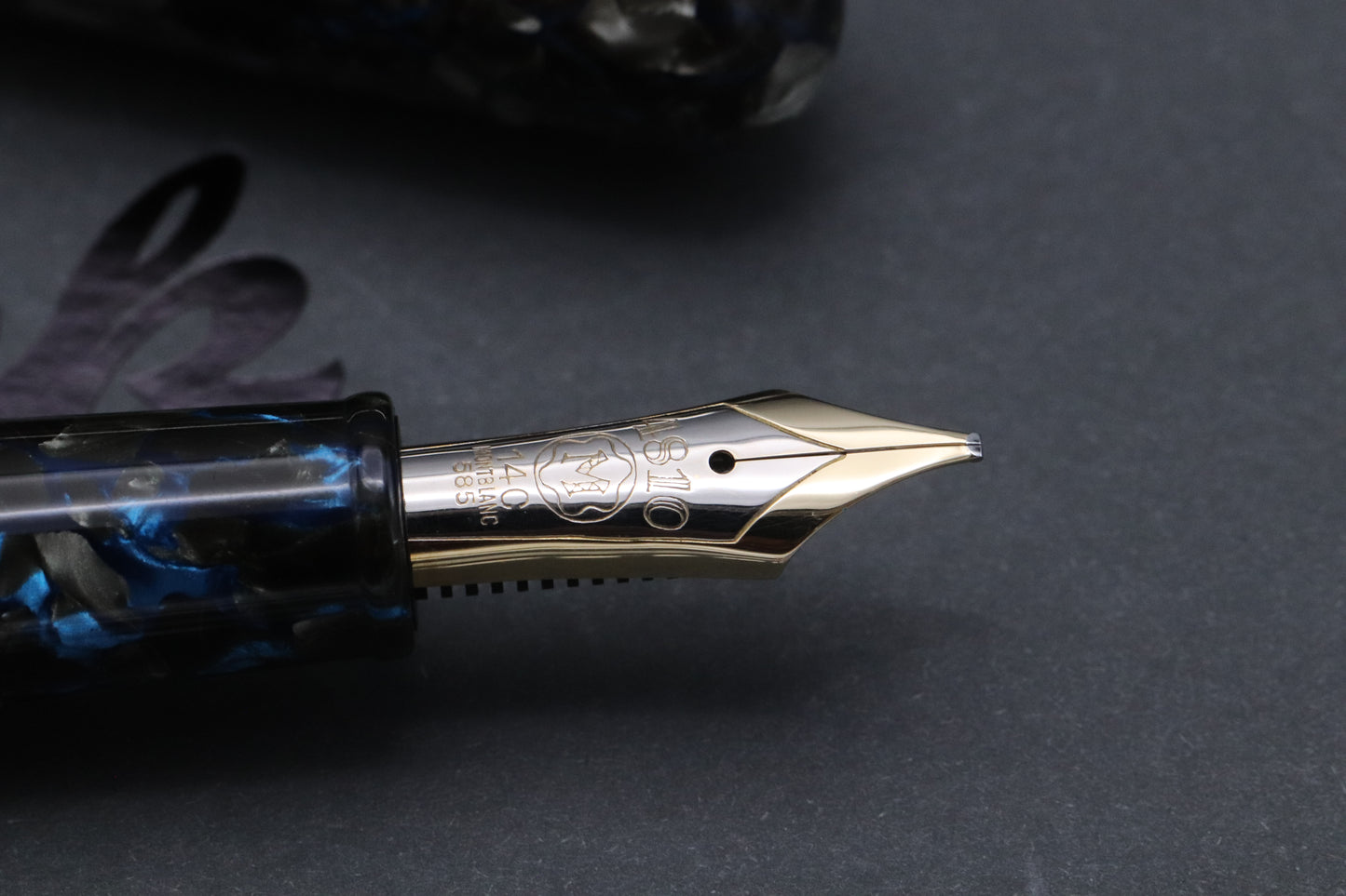 Mercury Tibaldi Impero Celluloid 'Goldfink' Fountain Pen - Vintage MB BB Nib