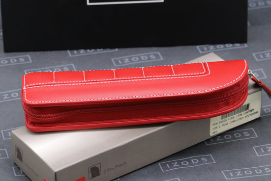 Montegrappa Two Pen Red Leather Pouch - UNUSED