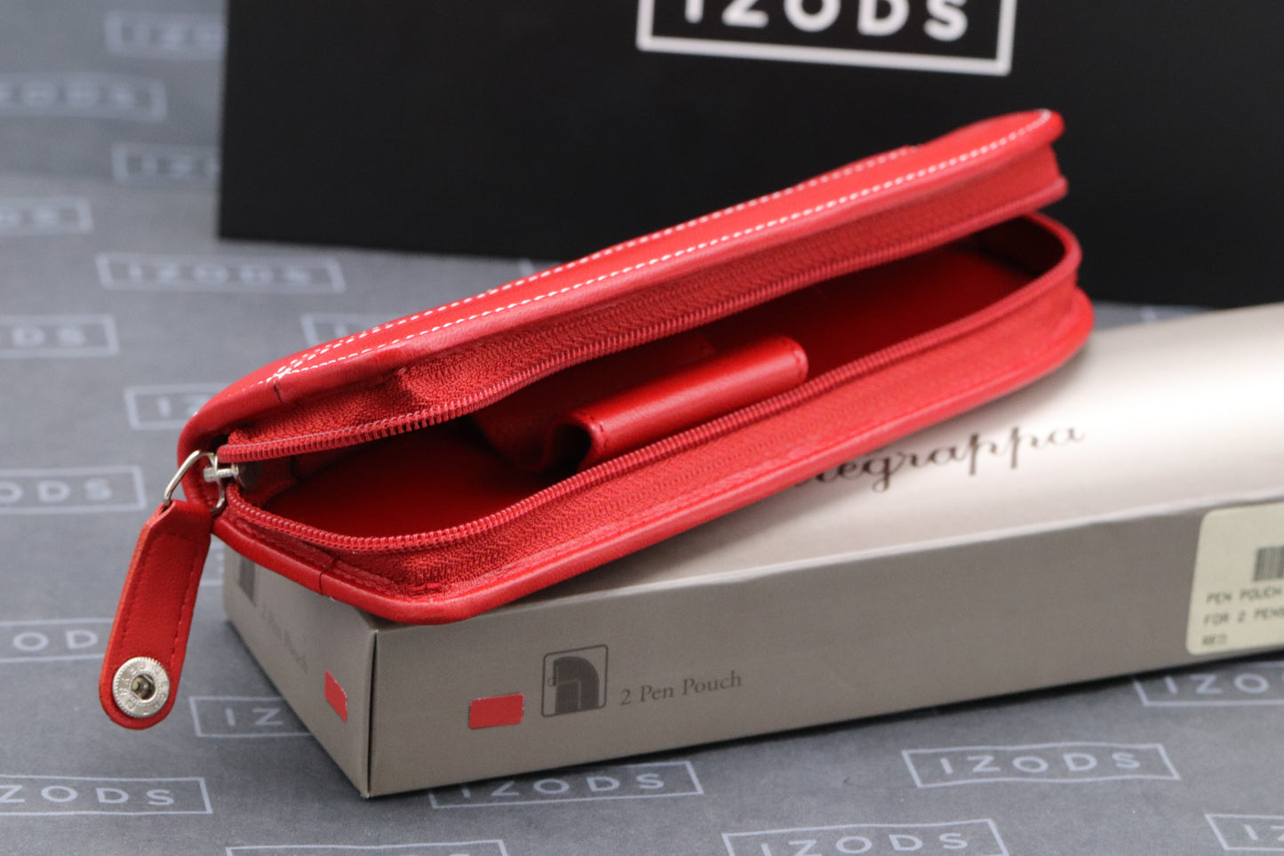 Montegrappa Two Pen Red Leather Pouch - UNUSED