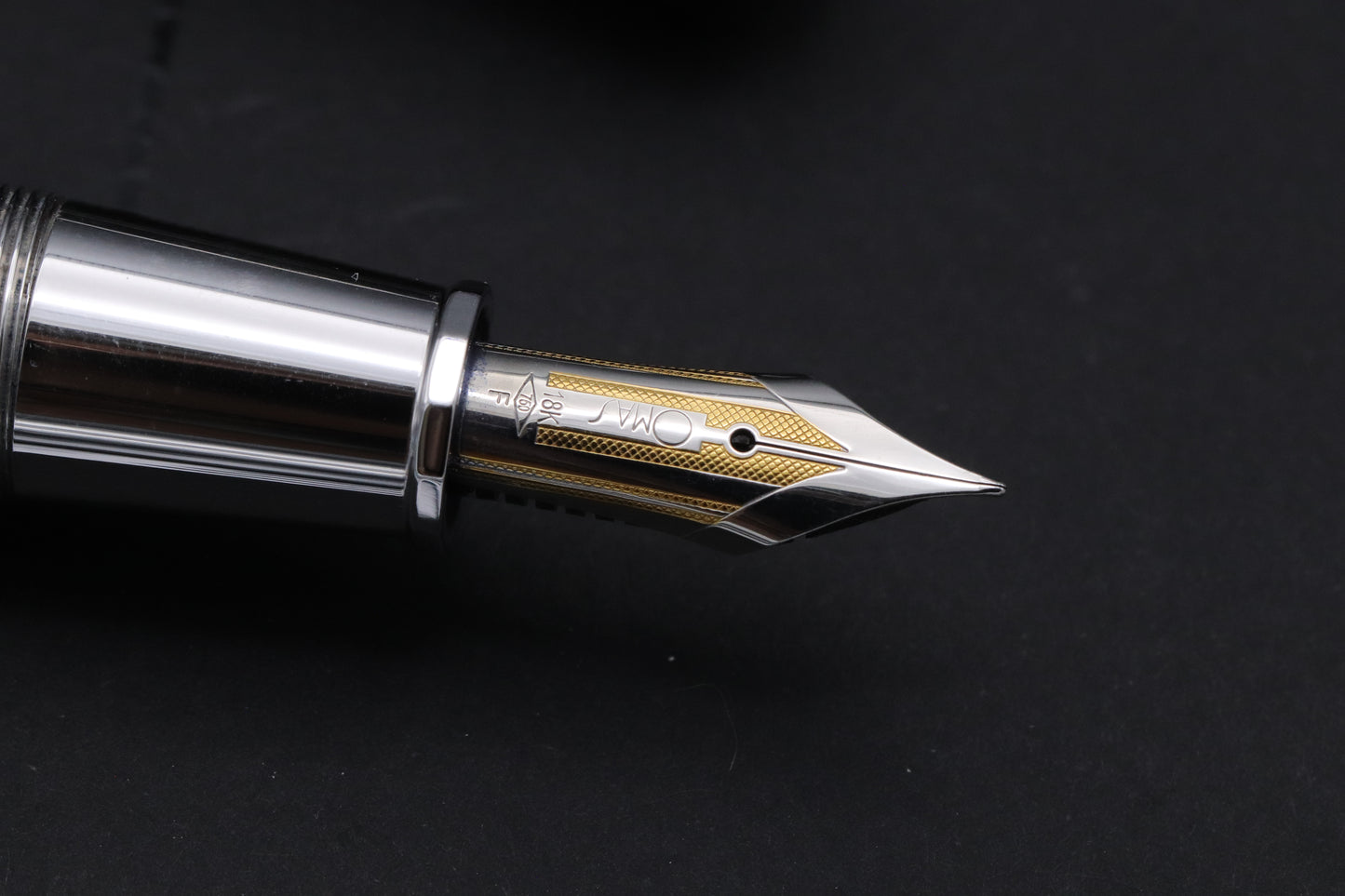 Omas New Style Paragon Black Sterling Silver Fountain Pen
