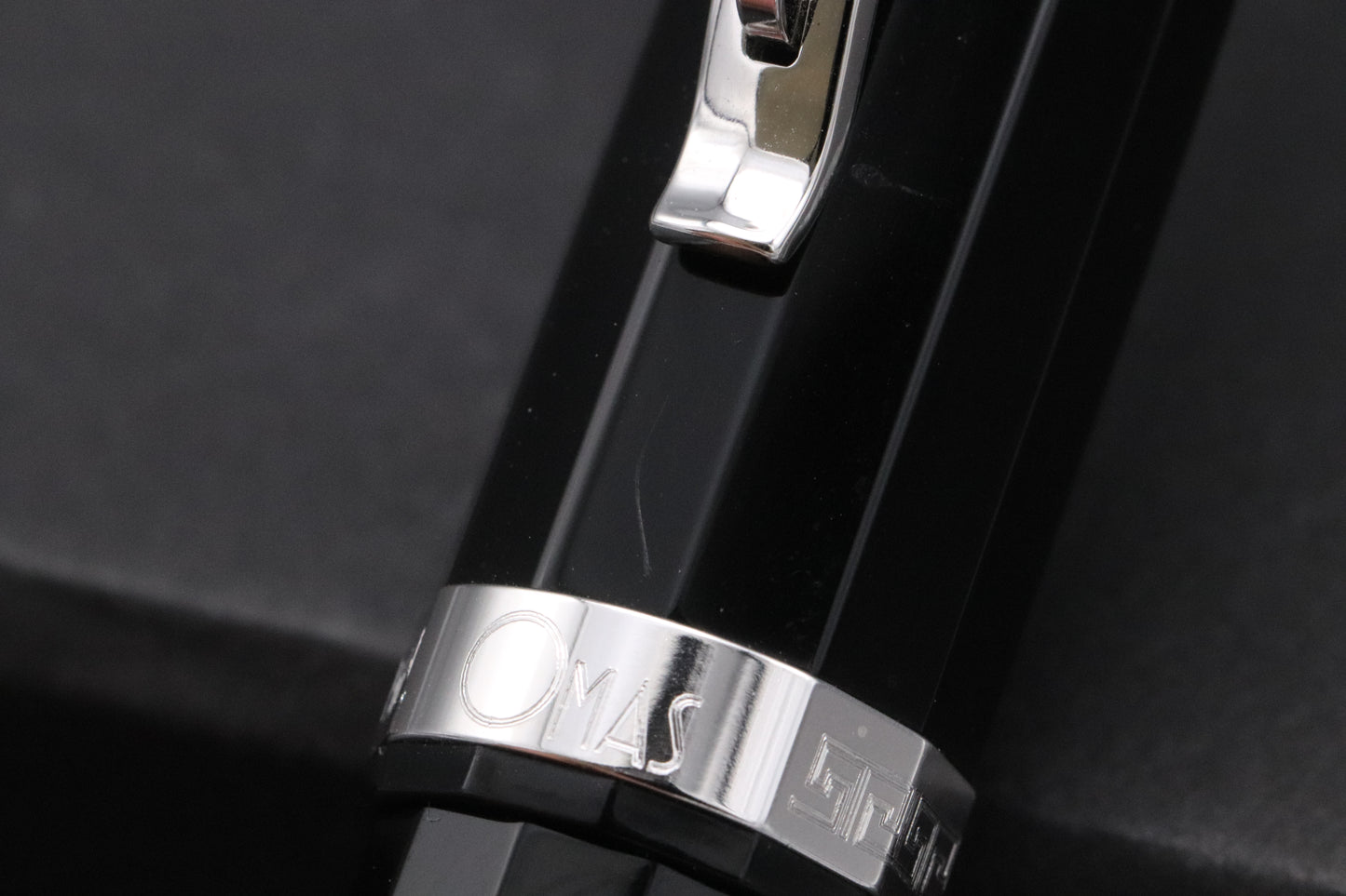 Omas New Style Paragon Black Sterling Silver Fountain Pen