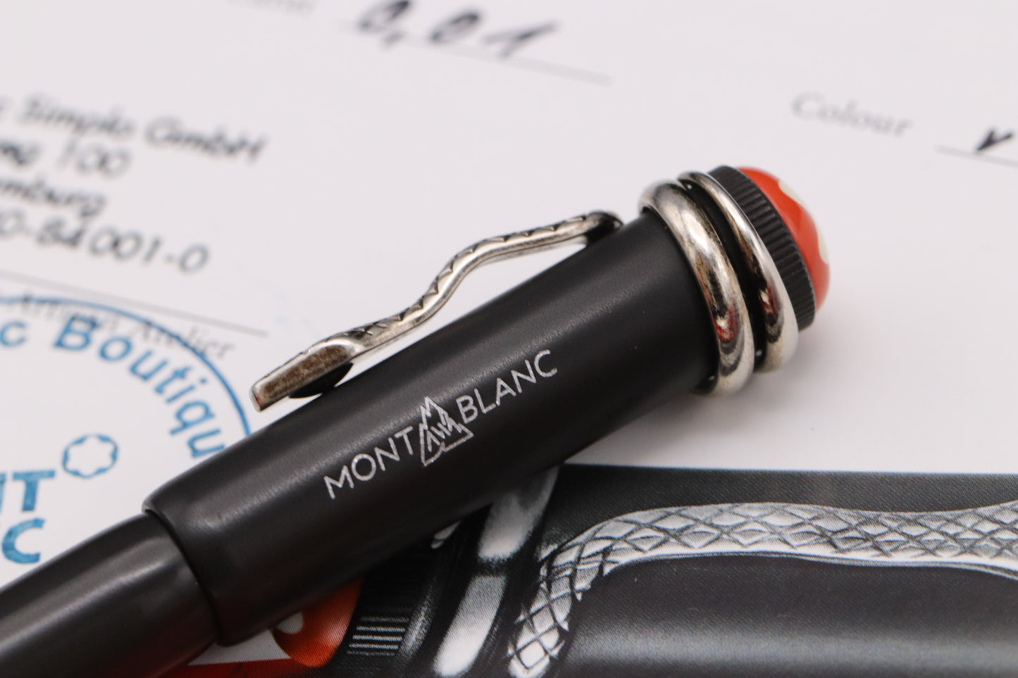 Montblanc Heritage Collection Rouge et Noir Ebonite LE1906 Rollerball Pen
