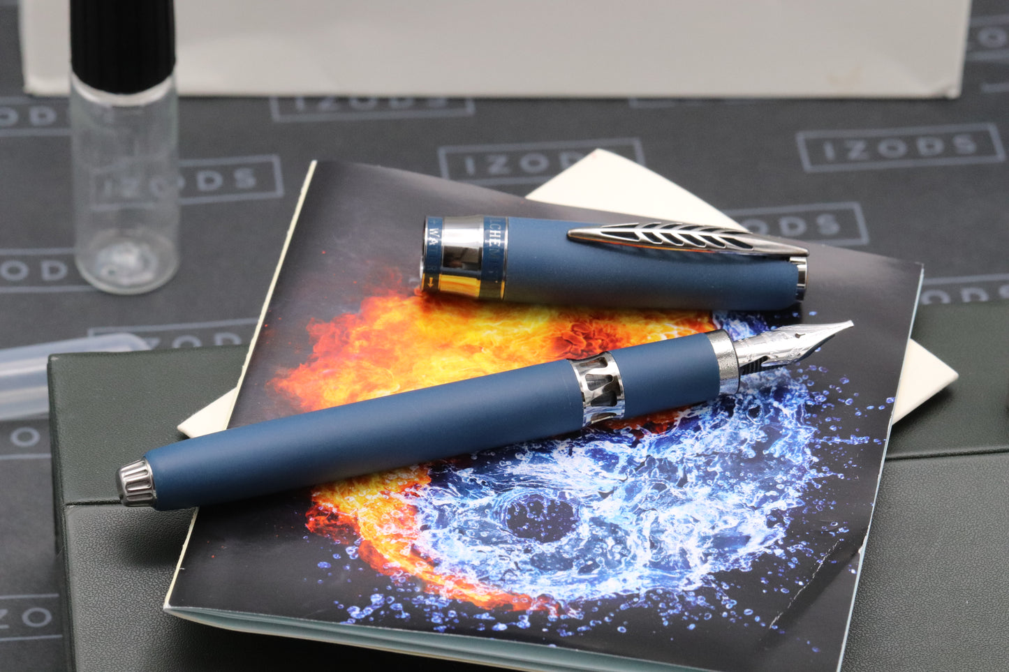 Pineider Alchemist Kilauea Blue Fountain Pen - Stub Nib