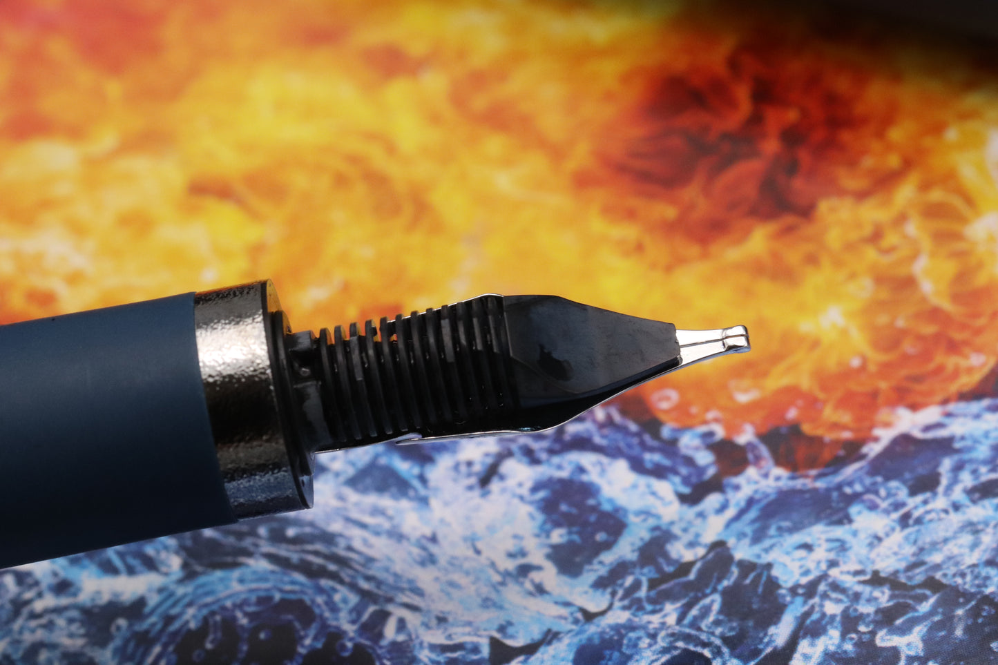 Pineider Alchemist Kilauea Blue Fountain Pen - Stub Nib