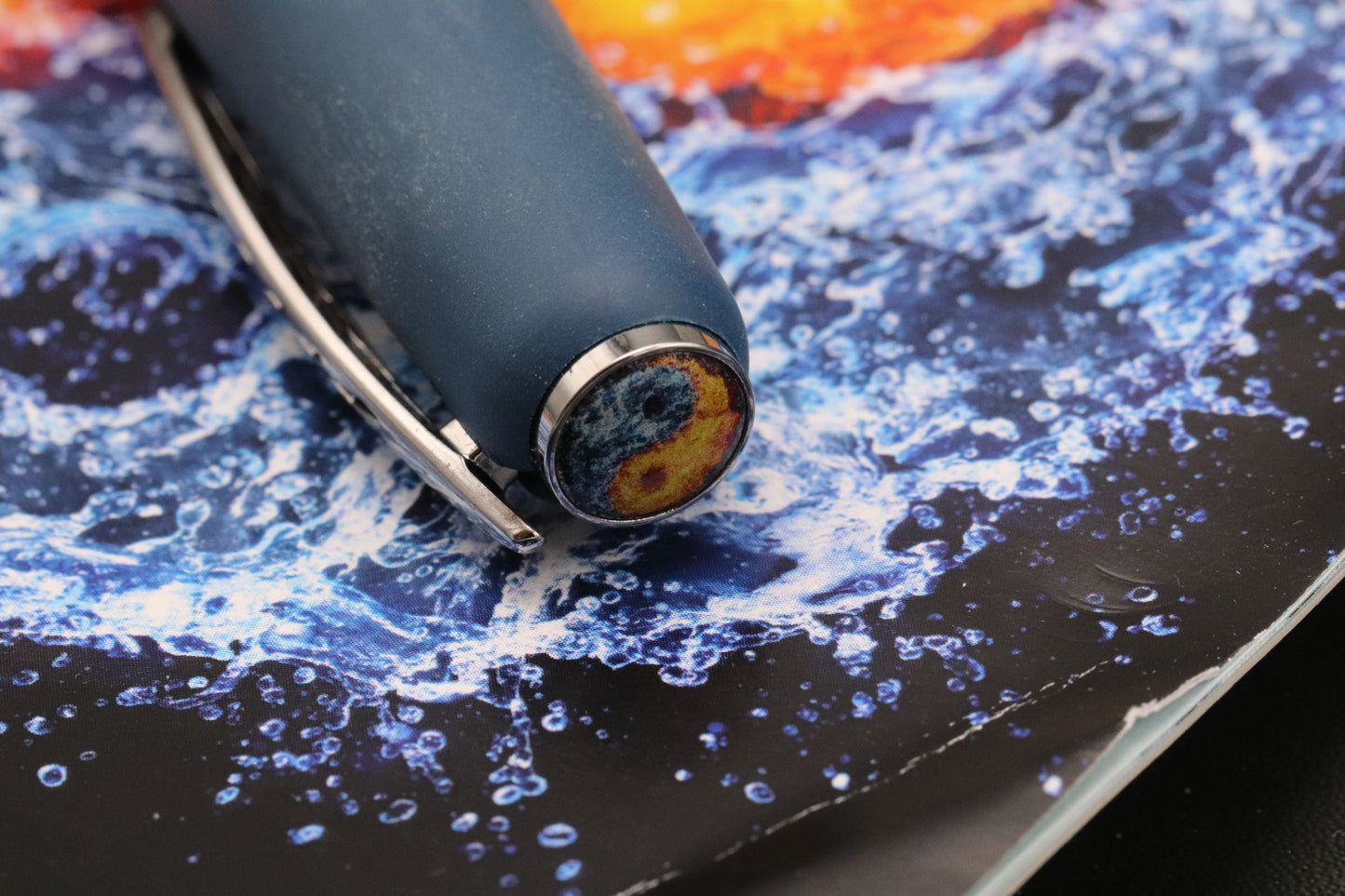 Pineider Alchemist Kilauea Blue Fountain Pen - Stub Nib