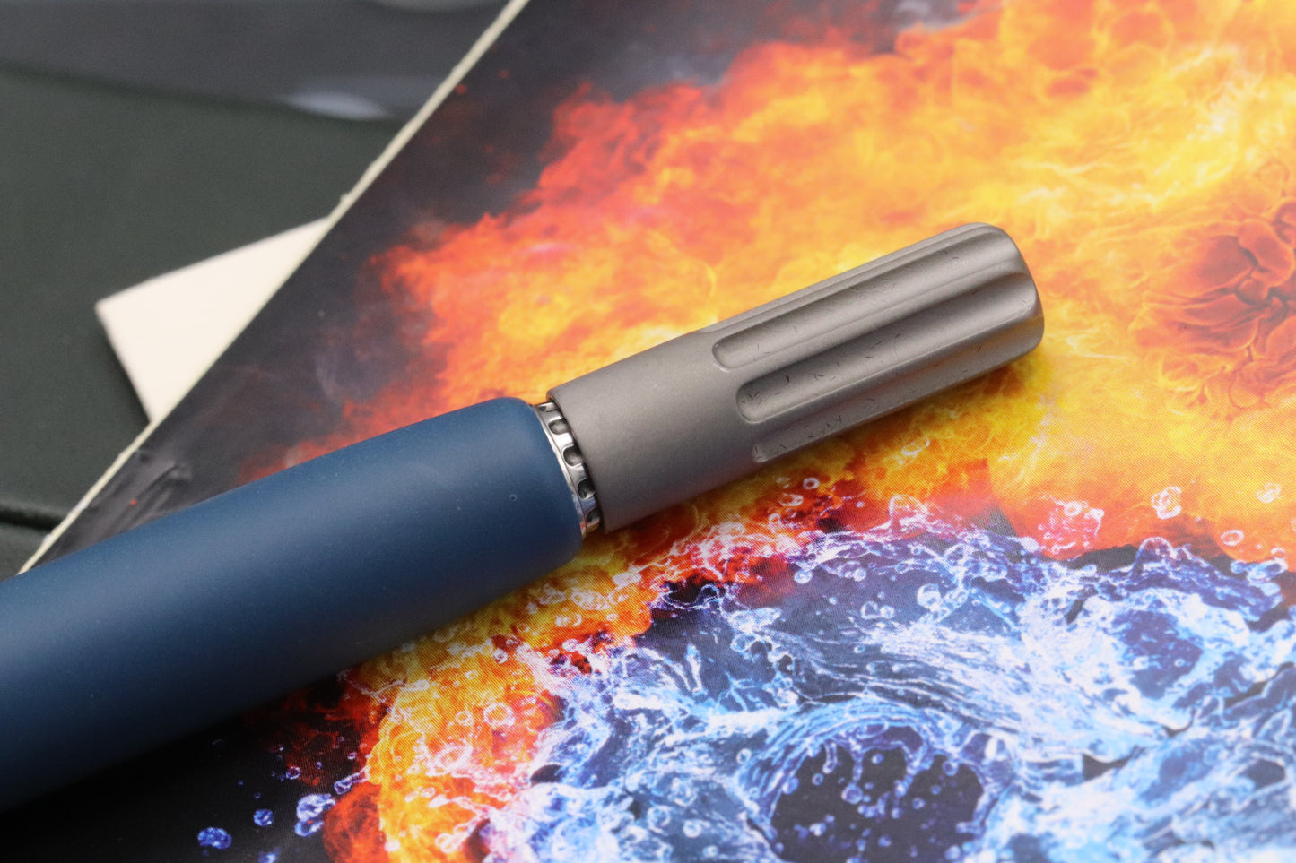 Pineider Alchemist Kilauea Blue Fountain Pen - Stub Nib