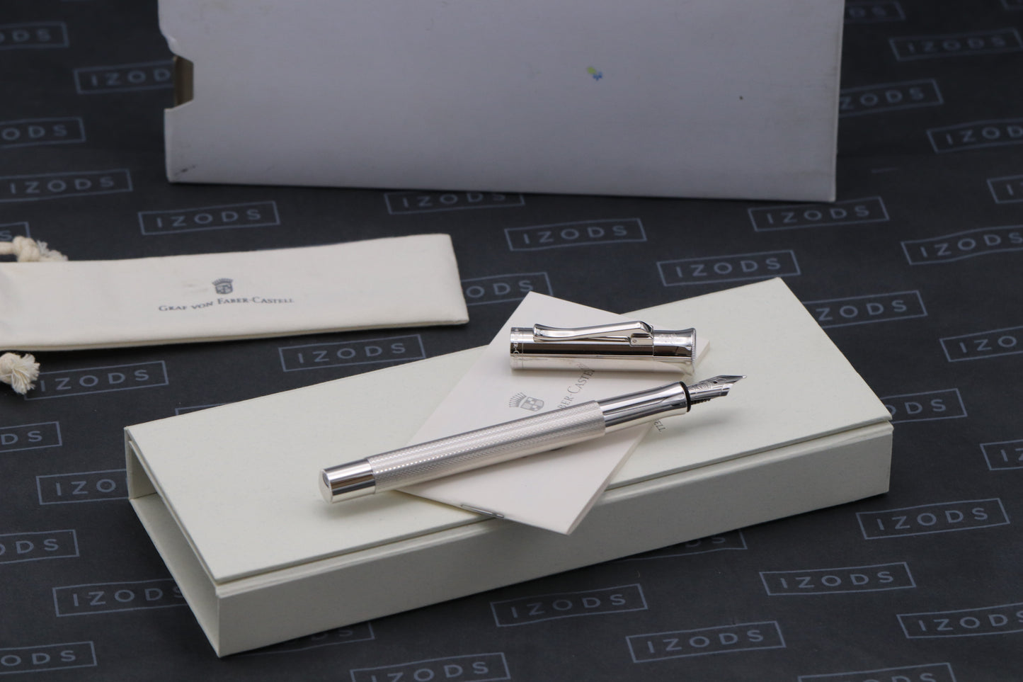 Graf von Faber-Castell Classic Guilloche Rhodium Fountain Pen