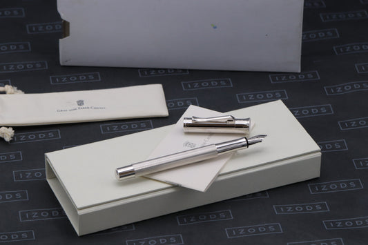Graf von Faber-Castell Classic Guilloche Rhodium Fountain Pen