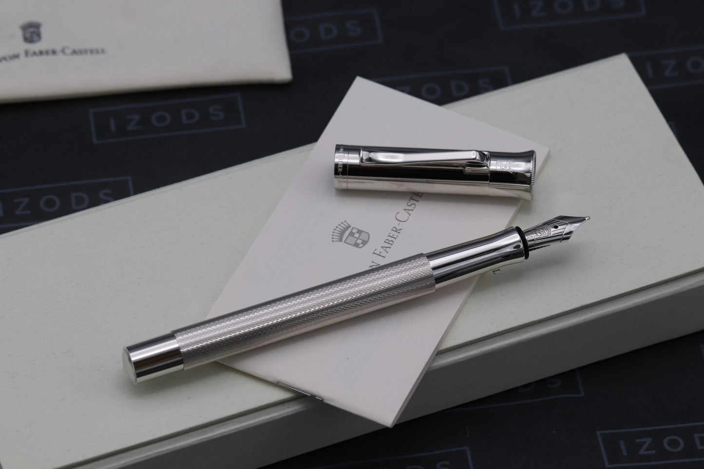 Graf von Faber-Castell Classic Guilloche Rhodium Fountain Pen