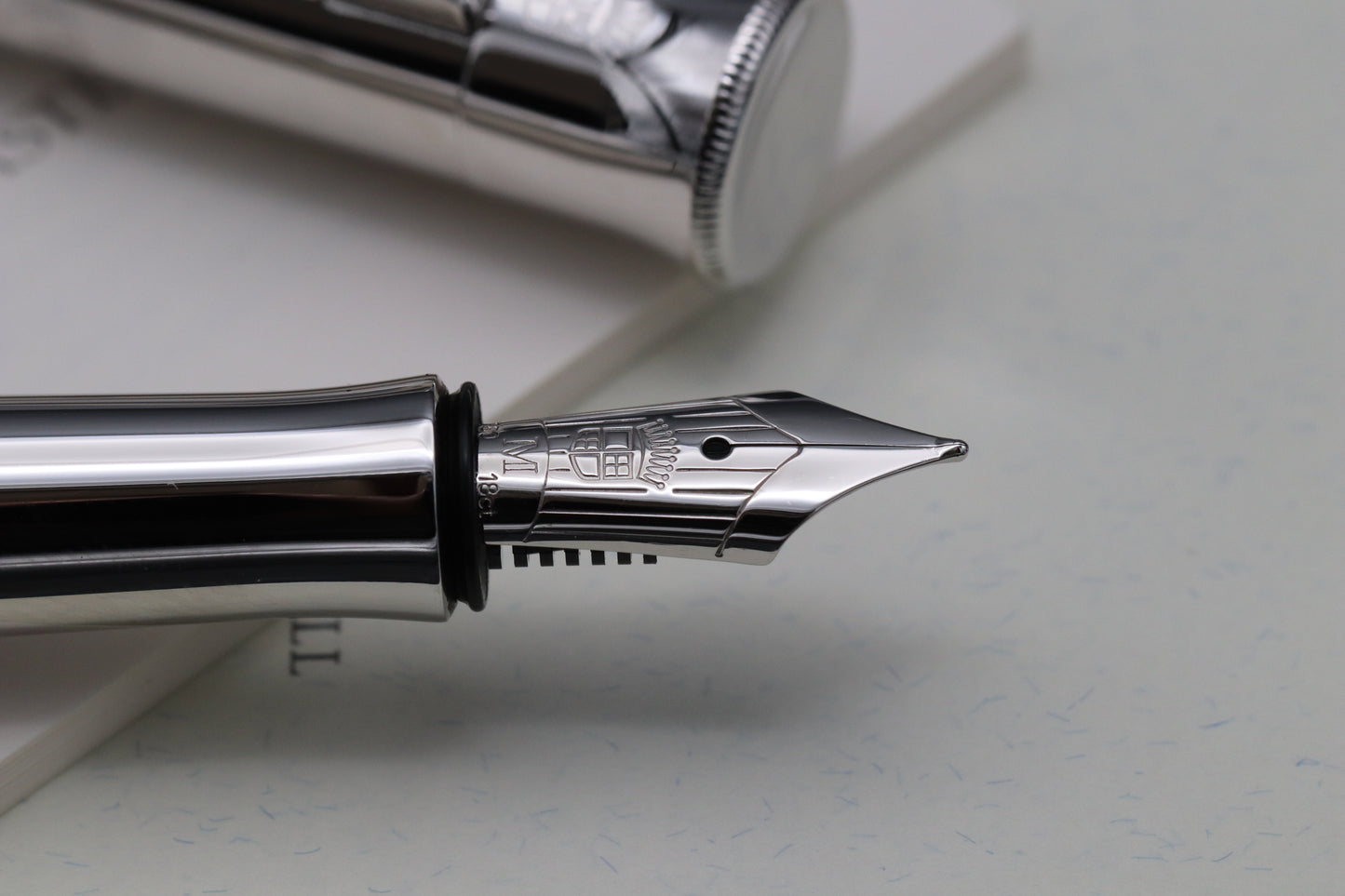 Graf von Faber-Castell Classic Guilloche Rhodium Fountain Pen