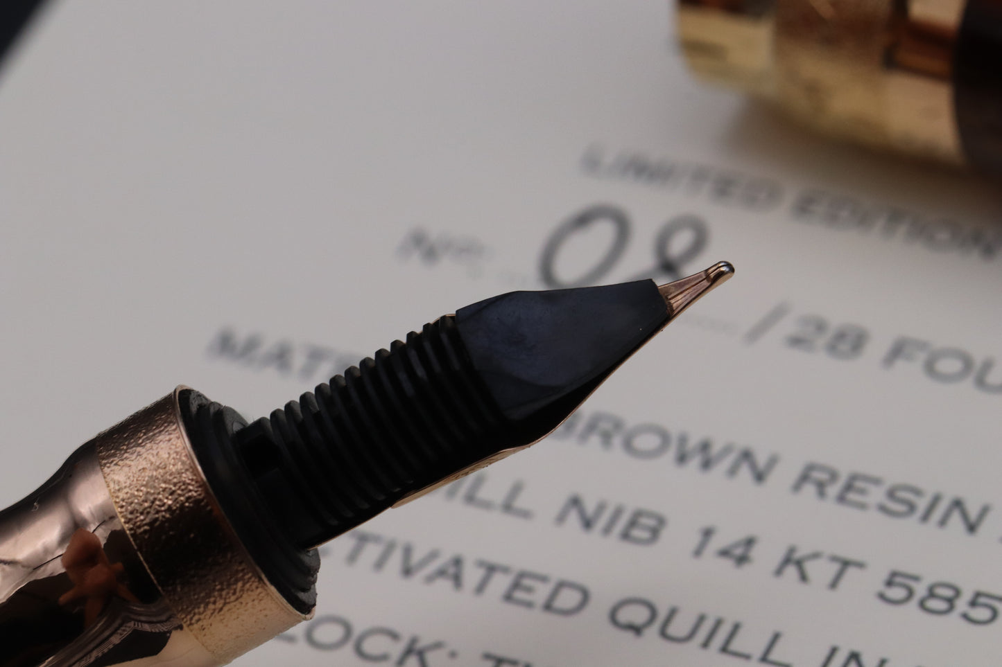 Pineider La Grande Bellezza Arco Oak LE28 Rose Gold Fountain Pen