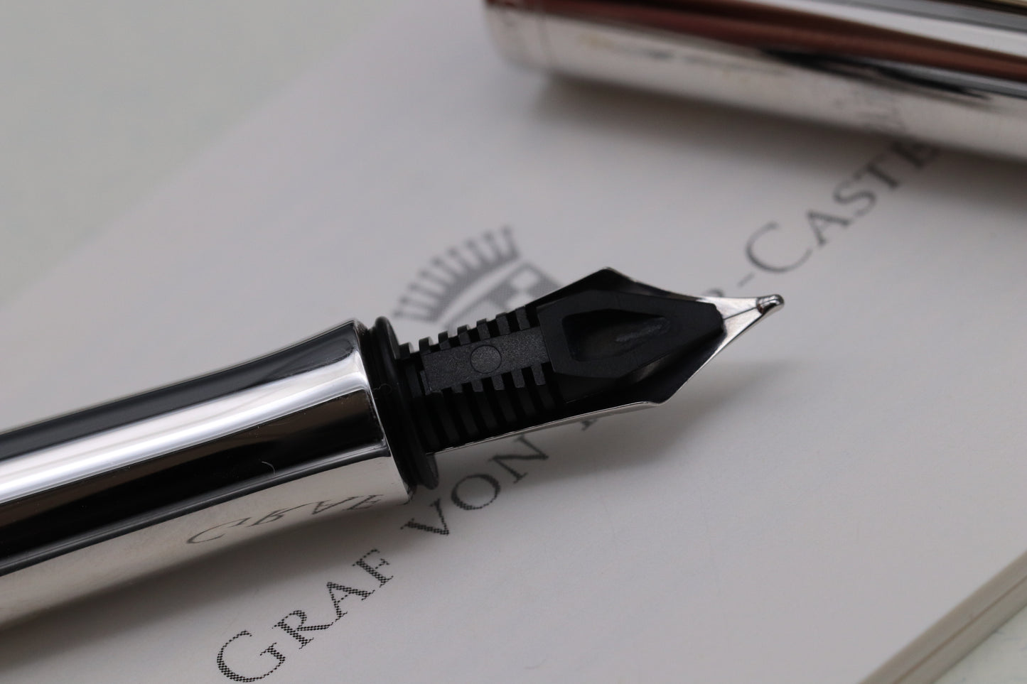Graf von Faber-Castell Classic Guilloche Rhodium Fountain Pen