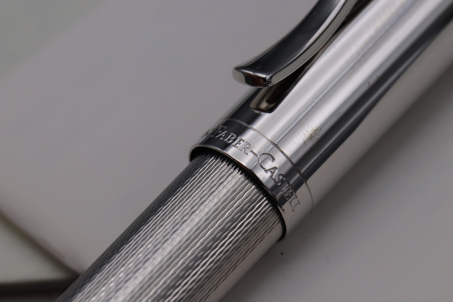 Graf von Faber-Castell Classic Guilloche Rhodium Fountain Pen