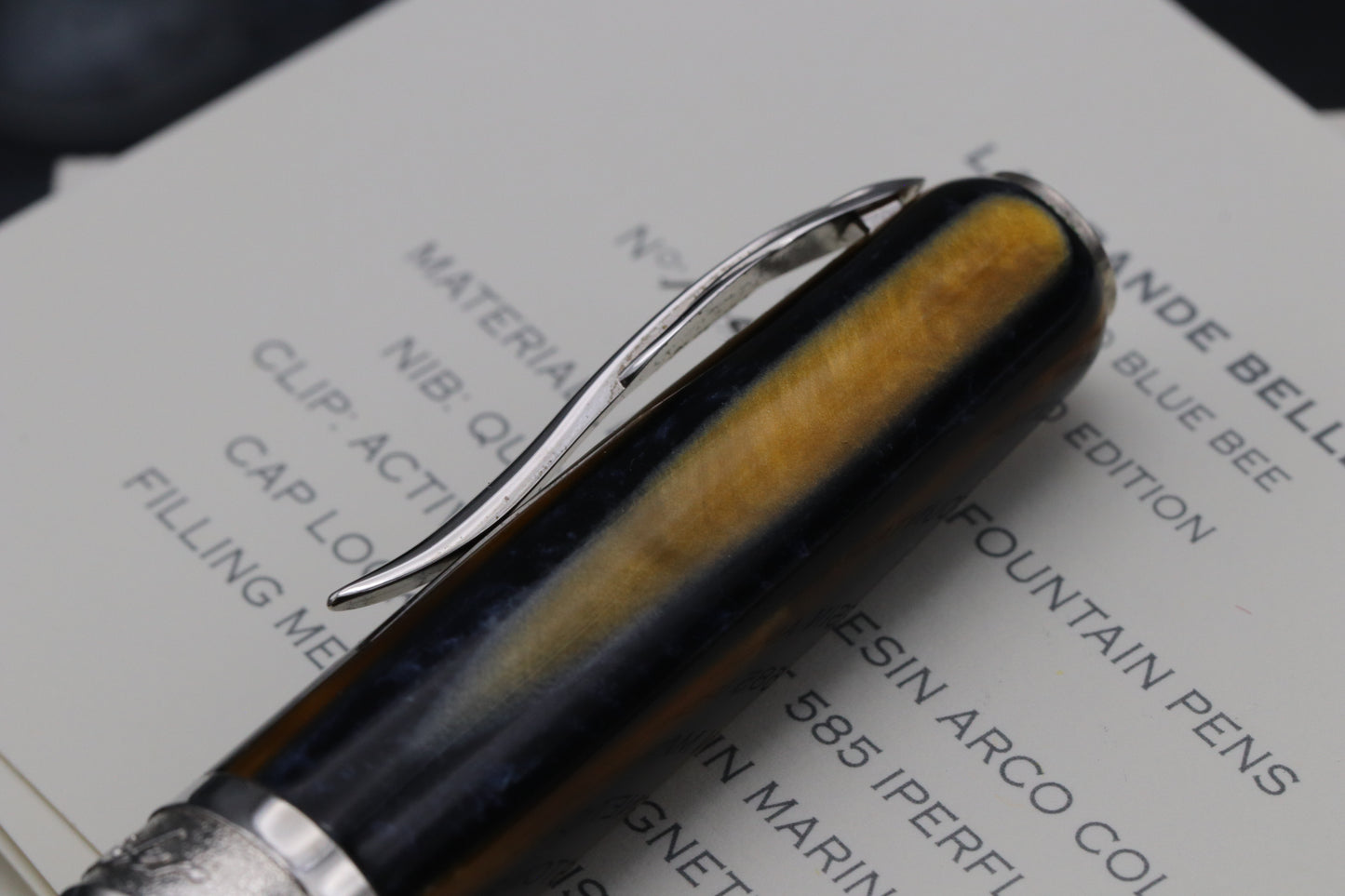 Pineider La Grande Bellezza Arco Blue Bee LE888 Fountain Pen
