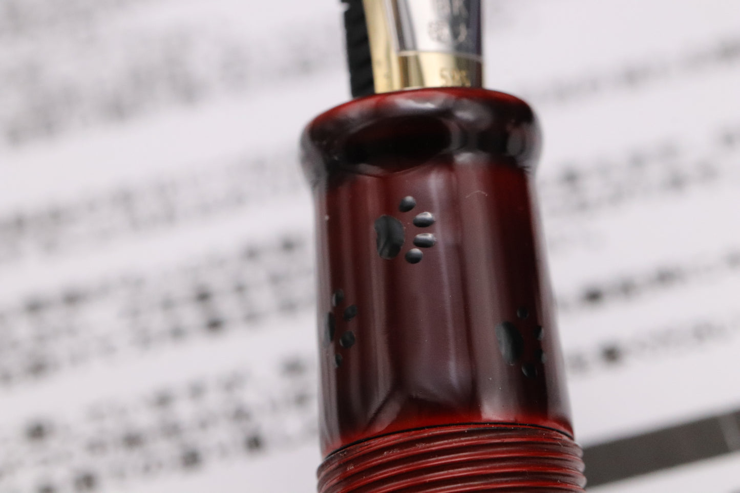 Nakaya Piccolo Cigar Moon Cat Fountain Pen - Double Broad Nib - DIPPED