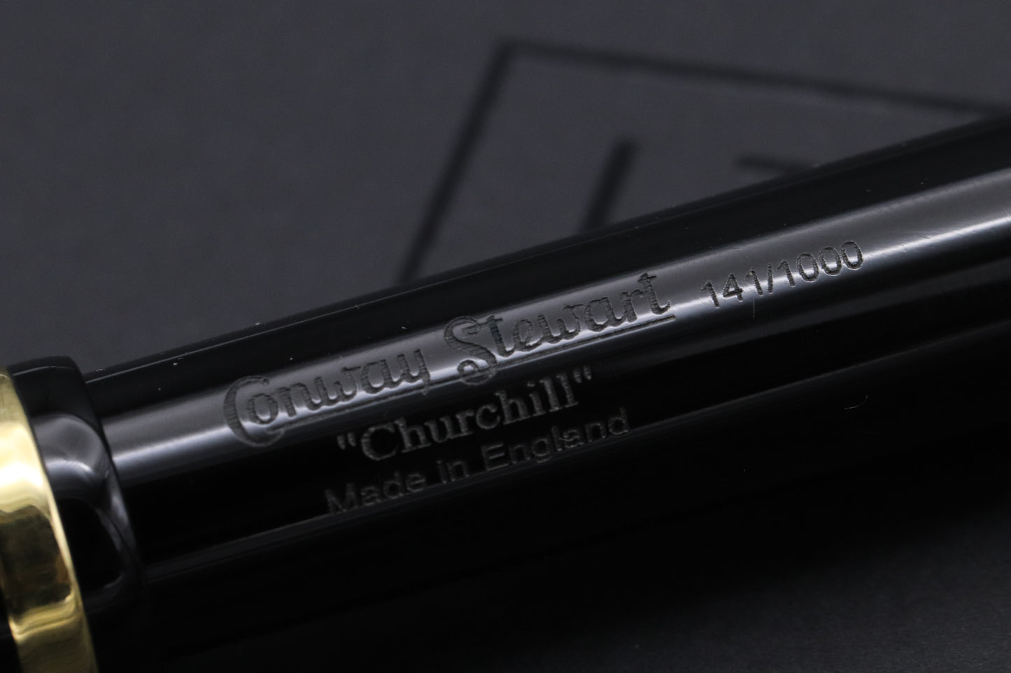 Conway Stewart Churchill Black Fountain Pen