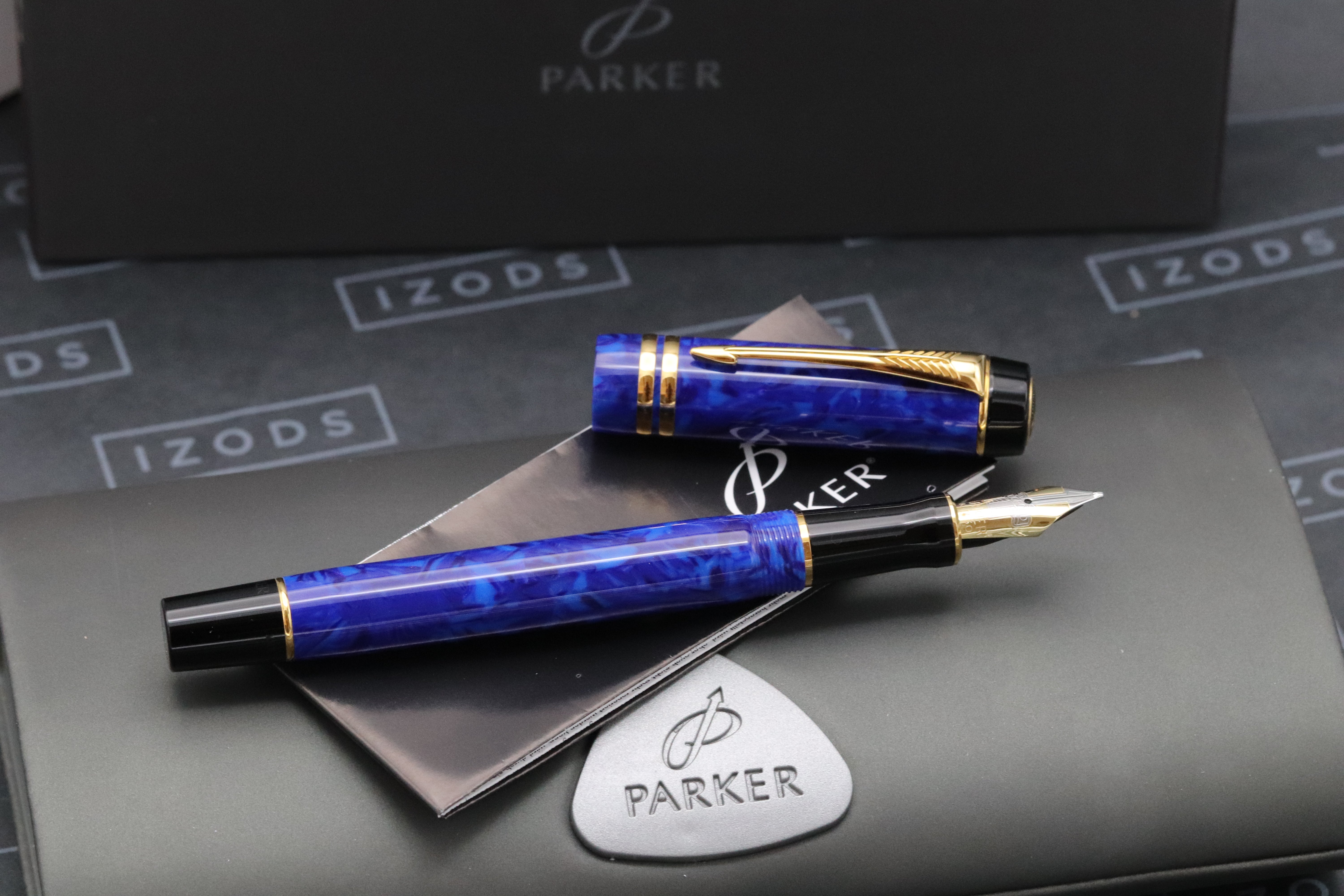 Parker Duofold International Blue Lapis Fountain Pen – IZODS