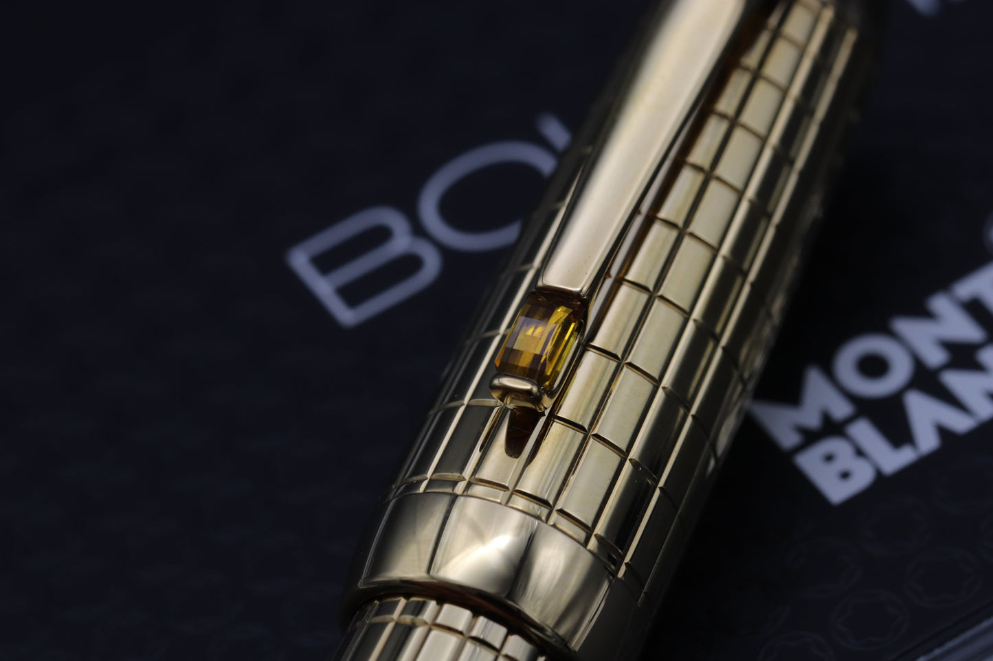 Montblanc Boheme Citrine Gold Plated Rollerball / Fineliner Pen - UNUSED